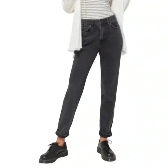 Urban Outfitters BDG Relaxed Straight Mid Rise Black Wash Jeans Sz 26 - Picture 1 of 9